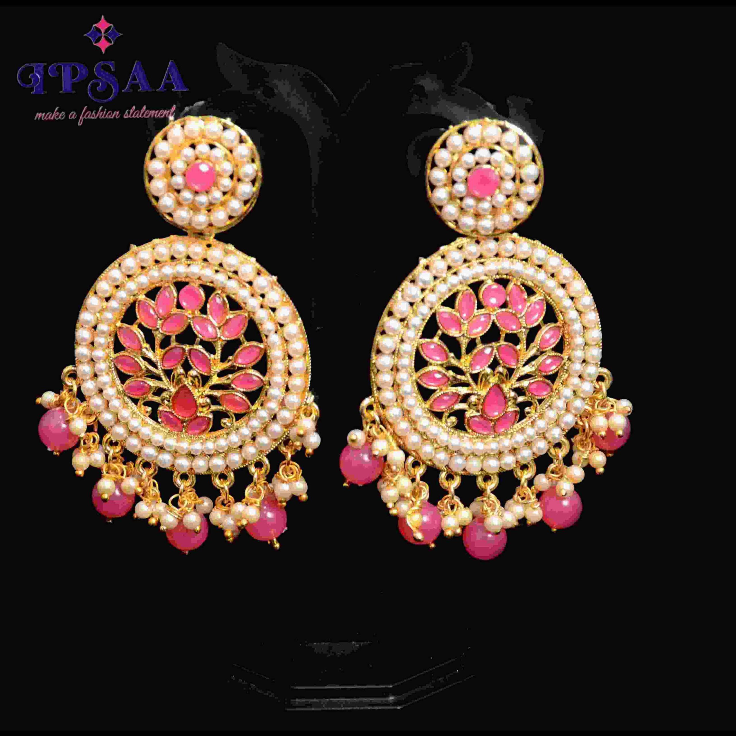 Kundan polki dangler. Perfect for wedding festivals traditional occasion.